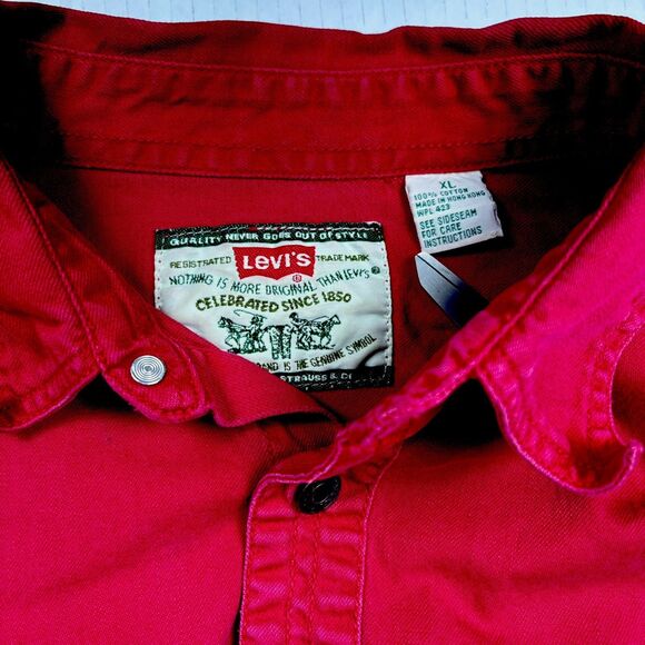 Vintage‎ 90s Levi’s Red Tab XL Denim Shacket Oversized Rodeo Western Shirt USA - Picture 2 of 9